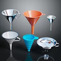 Colorful Household Funnels In Various Sizes Shapes And Materials For Daily Use