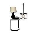New Chinese-style Lamps Combination Hoist Table Lamp Chandelier Side Combination 3d model