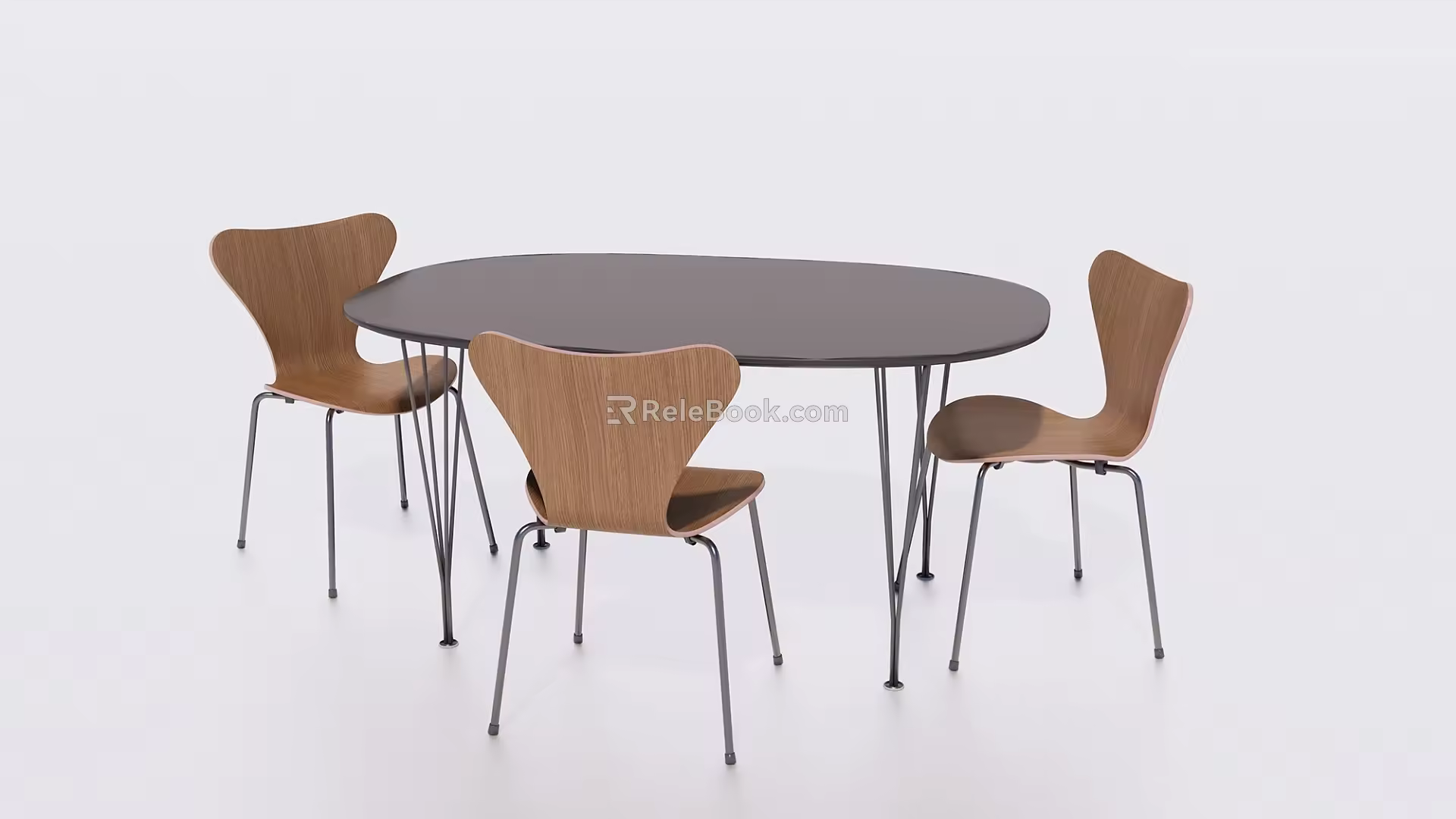 Modern Dining Table and Chair Combination Casual Table and Chair 3d model