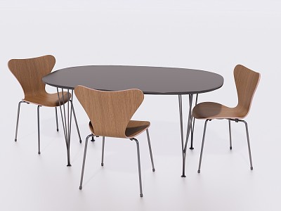 Modern Dining Table and Chair Combination Casual Table and Chair model