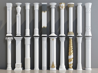 European Roman Column Decorative Column 3d model