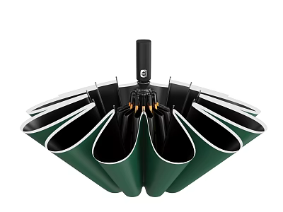 Game Movie Character With Green Foldable Umbrella Like Structure And Black Metallic Parts 3d model