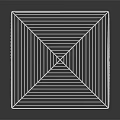 Modern Geometric Wire Cube Decorative Ornament With Symmetrical Linear Design For Home Living Space