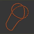 Decorative And Practical Orange Braided Rope With Intertwined Loops For Home Use 3d model