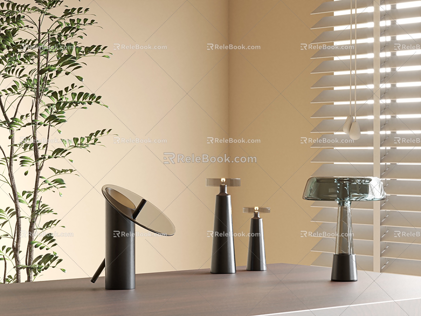 Table lamp combination model