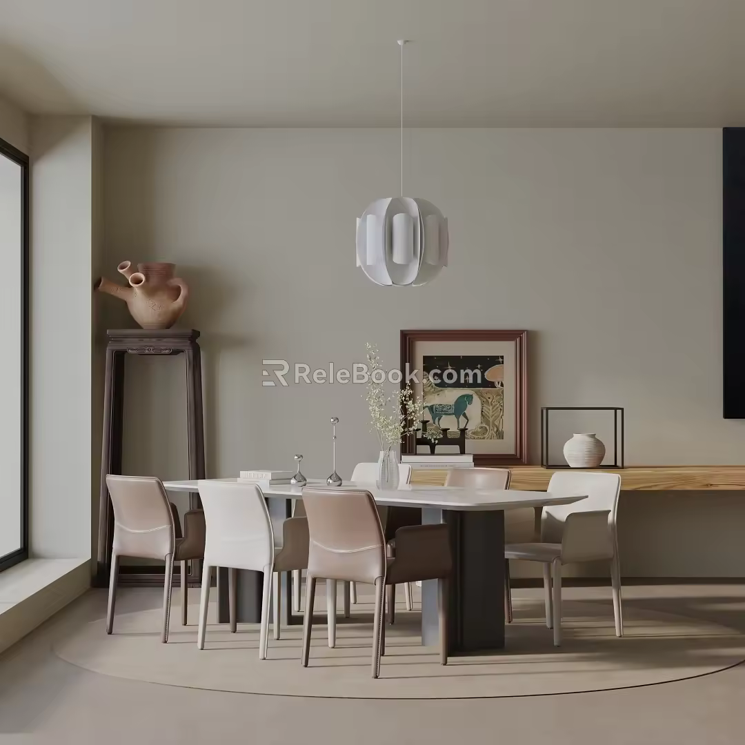 Modern table combination 3d model