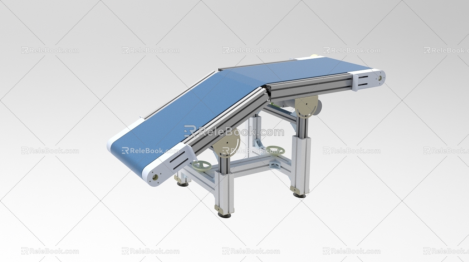 Industrial assembly line automatic belt line conveyor belt 1126 3d model