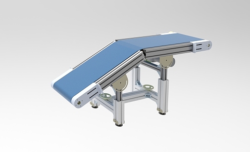 Industrial assembly line automatic belt line conveyor belt 1126 3d model