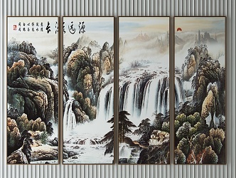 New Chinese Landscape Painting Decoration 3d model