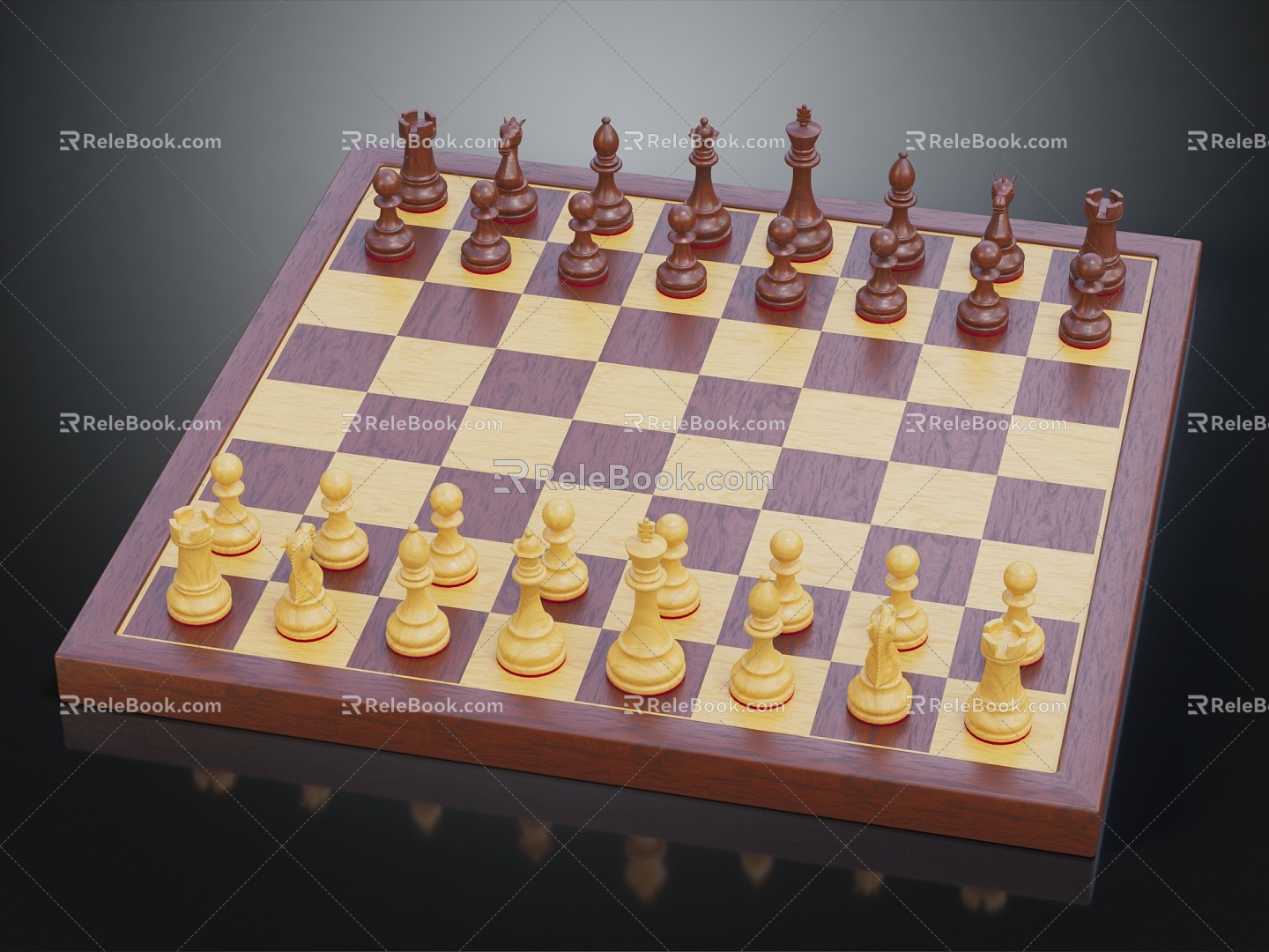 Modern Chess Board Game War Chess 3d model