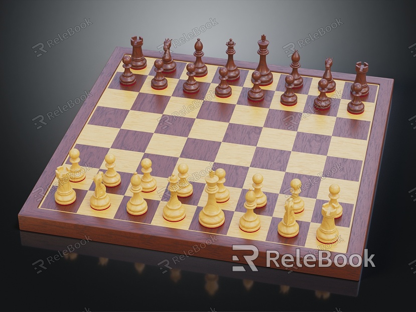 Modern Chess Board Game War Chess model