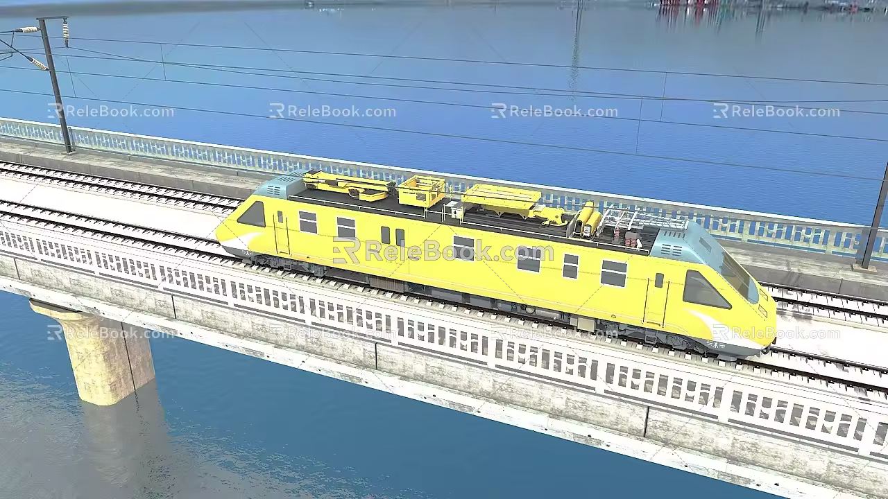 High-speed rail comprehensive maintenance vehicle 3d model
