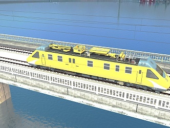 High-speed rail comprehensive maintenance vehicle 3d model