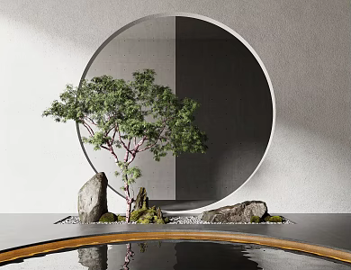 Modern indoor landscape landscape landscape sketch plant indoor landscape indoor landscape bryophytes water landscape waterscape 3d model
