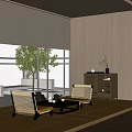 Cozy Home Balcony With Wooden Walls Rattan Chairs Coffee Table And Tree View