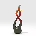 Modern Home Decorative Furniture Piece With Twisted Gradient Color Sculptural Design