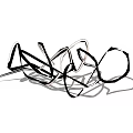Abstract Pendant Light with Unique Curved Lines and Artistic Design for Modern Interior Decor
