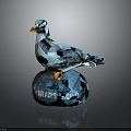 Small Handcrafted Seagull Decorative Figurine With WADYSLAVOWO Inscription On Base