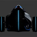 Futuristic Concept Vehicle With Streamlined Body Blue Accent Lights And Aerodynamic Wheels