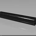 Black Cylindrical Industrial Equipment With Textured Surface And Metallic Ends