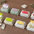 Colorful Disposable Wipes With Various Colored Packages For Daily Living Essentials And Home Use