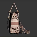 Leopard Print Christian Dior Paris Handbag With Gold Hardware Handles And Shoulder Strap