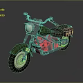 Classic Green Motorcycle With Brown Leather Seat And Chrome Details Shiny Finish