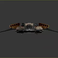 Futuristic Interstellar Spaceship Design With Aerodynamic Structure And Engine Modules