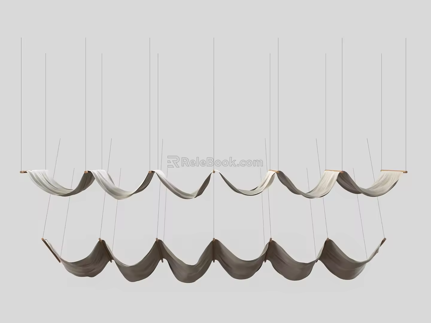 Modern valance ceiling gauze ceiling 3d model