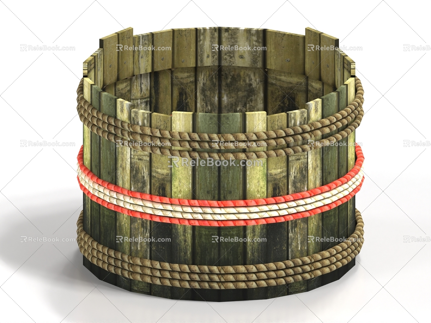 Bamboo bowl bamboo basket 3d model