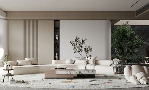 modern living room 3d model