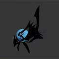 Mechanical Creature With Glowing Blue Core And Spiked Dark Metallic Limbs