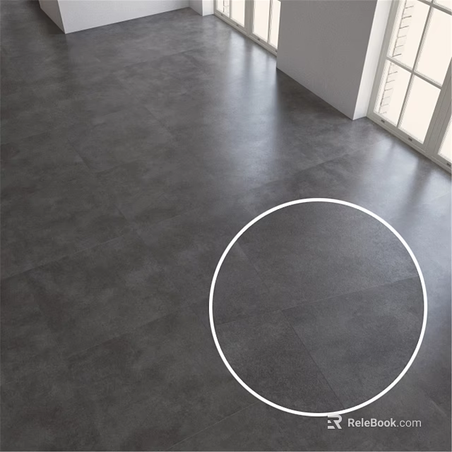 Gray Floor Tiles With Smooth Surface Texture And Natural Light Reflection Design 3d model 