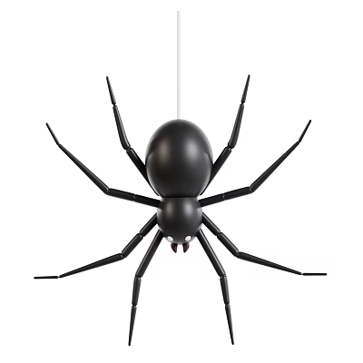 Black Reptile With Long Legs And Shiny Exterior On White Background 3d model