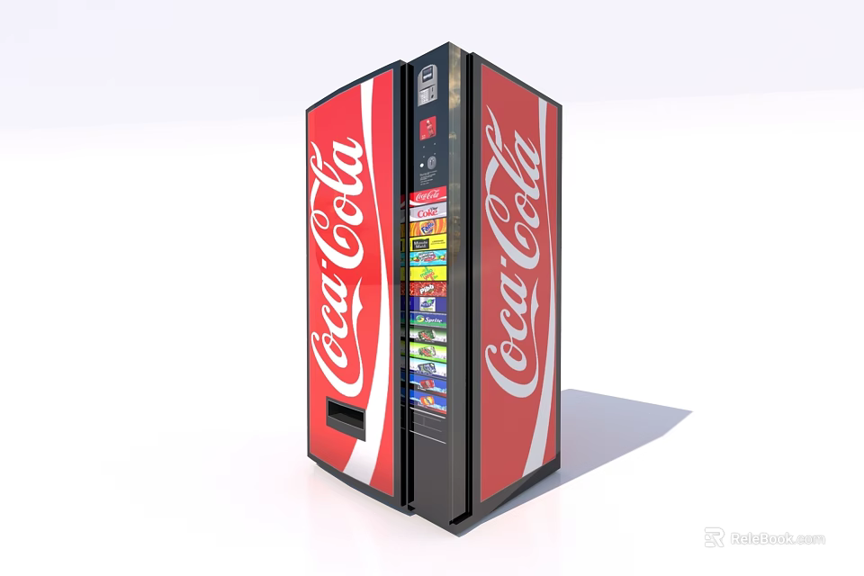 Commercial Equipment Coca-Cola Branded Automatic Beverage Vending Machine For Retail Use 3d model 