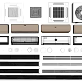 Air Conditioner Fans Various Types And Modern Designs In White Brown Colors