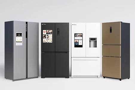 Modern refrigerator smart refrigerator double door refrigerator single door refrigerator 3d model