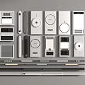 Modern Sleek Bathroom Accessories Set With Soap Dish Toothbrush Holder And Towel Rack