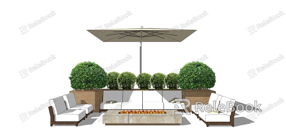 Modern Outdoor Sofa Outdoor Sofa Sunshade Combination model