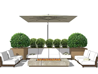 Modern Outdoor Sofa Outdoor Sofa Sunshade Combination 3d model