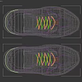 White Black Blue Yellow Color Block Casual Sports Shoes with Yellow Laces and Comfortable Design