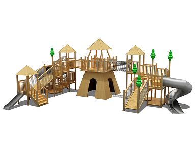 Modern Amusement Equipment Wooden Amusement Equipment 3d model