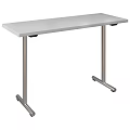 Stainless Steel Desk With Simple Design And Sturdy Metal Legs For Office Use