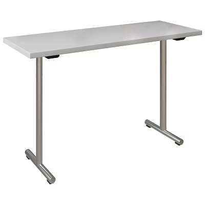 Stainless Steel Desk With Simple Design And Sturdy Metal Legs For Office Use 3d model
