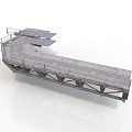 Industrial Metal Platform Structure With Railings And Multiple Walkway Sections