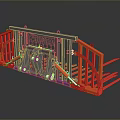 ECOTTA Industrial Machinery Attachment With Red And Gray Metal Frame Structure Design