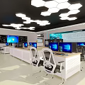 Smart Ergonomic Exhibition Space Featuring Modern Design Display Counter And Lighting 3d model