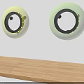 Round Craft Wall Lights With Warm Yellow Illumination For Indoor Decor