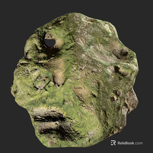 Scenic Rural Landscape With Lush Green Vegetation And Natural Rocky Terrain Texture 3d model 