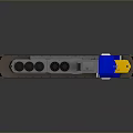 CSX Gray Blue Yellow Locomotive Train Model with Reflective Surface